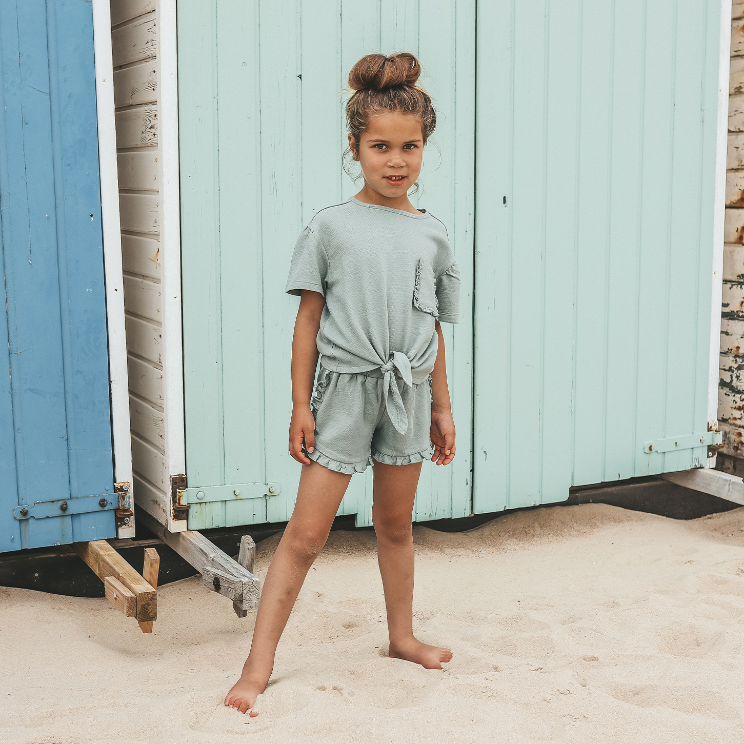 Textured Jersey | Ruffle Shorts - Afbeelding 2