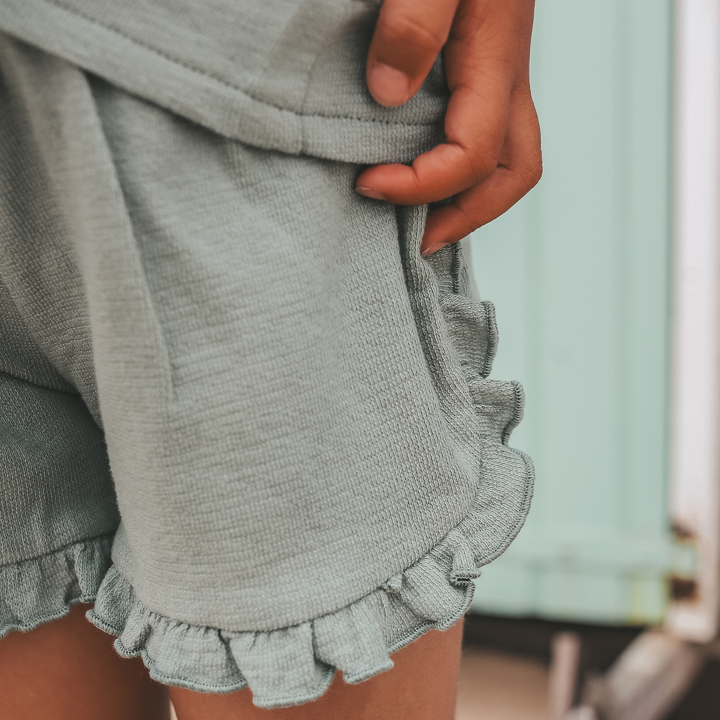 Textured Jersey | Ruffle Shorts - Afbeelding 3